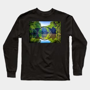 Gablenz Germany Devil's Bridge Rakotzbrucke Artistic Long Sleeve T-Shirt